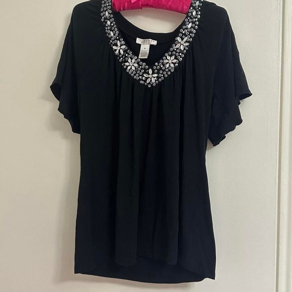 Kenar Women's Black Blouse
